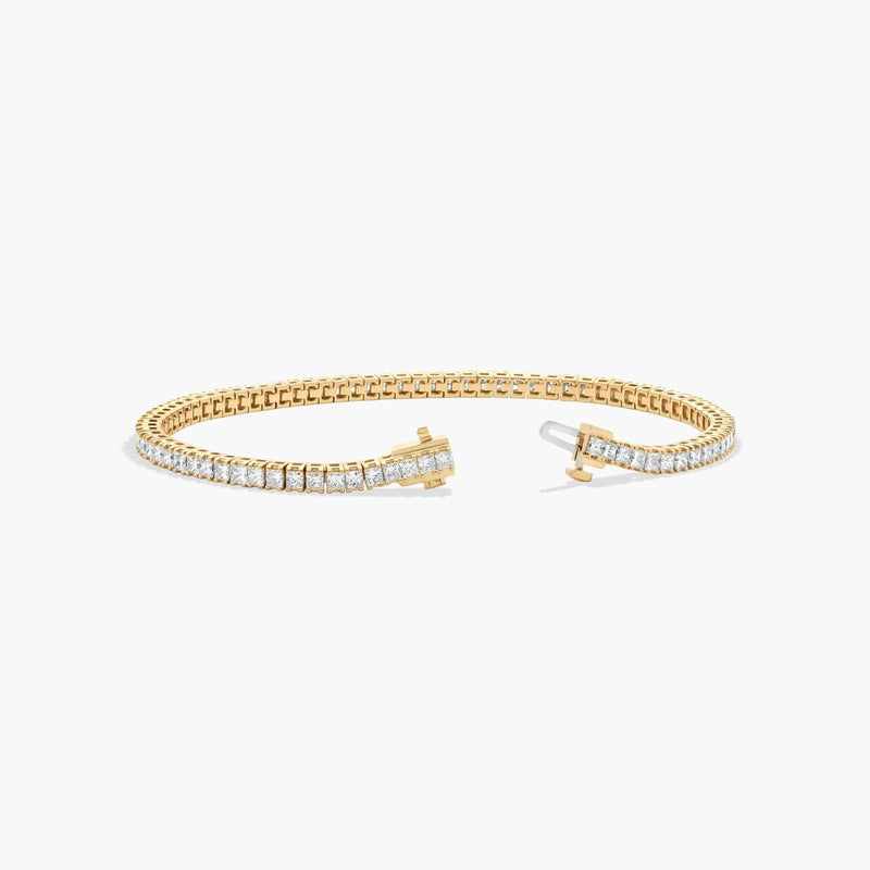 Tennis Bracelet With Princess Cut Lab-Grown Diamonds