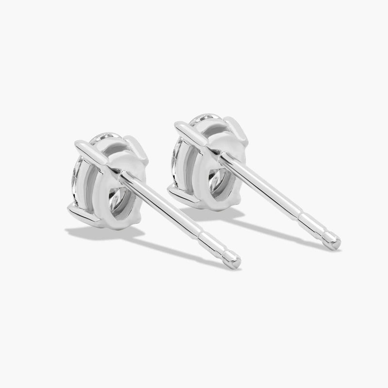 Oval Cut 2 CTW Lab-Grown Diamond Stud Earrings In 14K White Gold