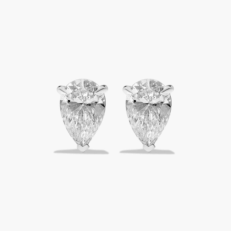 Pear Shape 0.75 CTW Lab-Grown Diamond Stud Earrings In 14K Yellow Gold