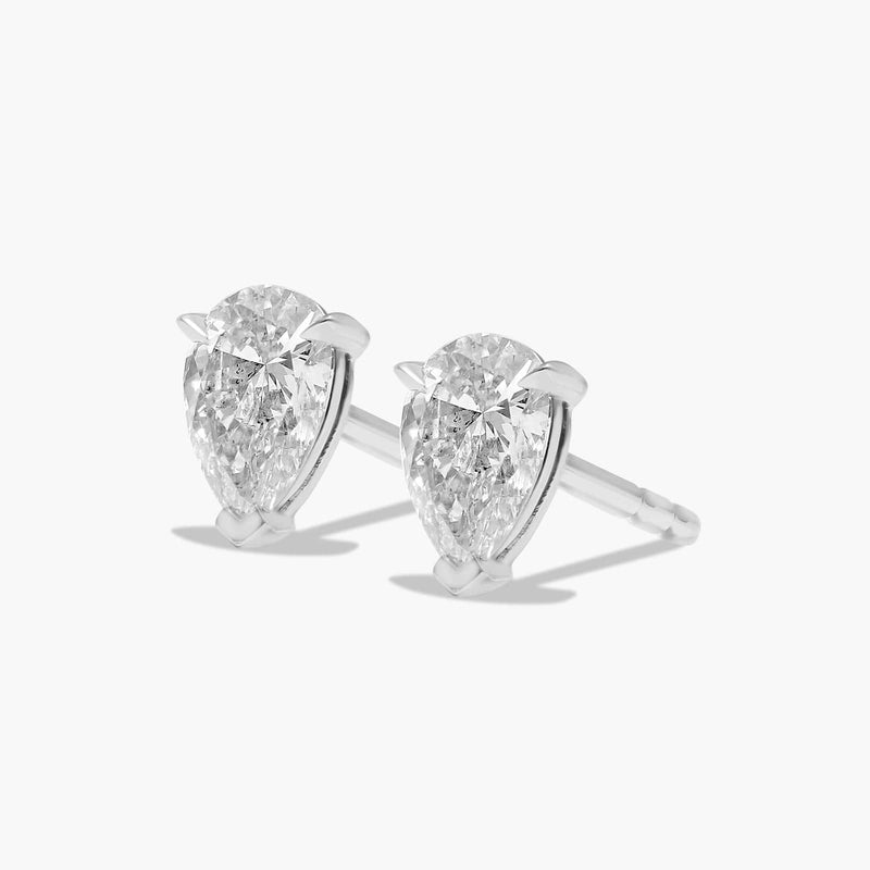 Pear Shape 0.75 CTW Lab-Grown Diamond Stud Earrings In 14K Yellow Gold