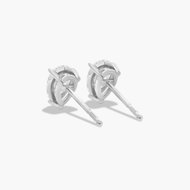 Pear Shape 0.75 CTW Lab-Grown Diamond Stud Earrings In 14K Yellow Gold
