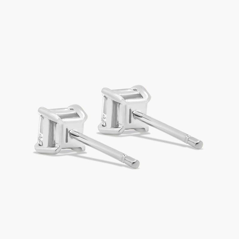 Asscher Cut 2 CTW Lab-Grown Diamond Stud Earrings In 14K White Gold