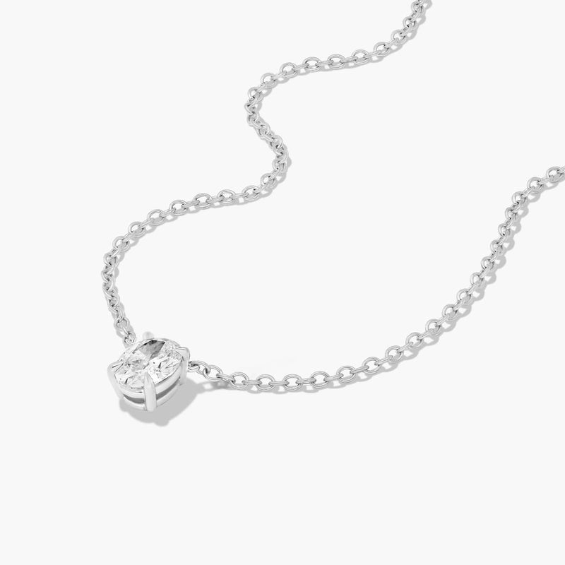 Oval Shape Lab-Grown Diamond Solitaire Pendant