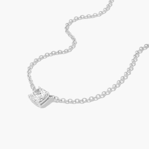 Cushion Cut Lab-Grown Diamond Solitaire Pendant