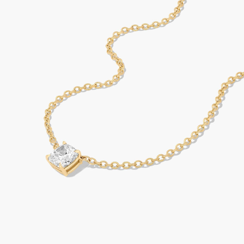 Cushion Cut Lab-Grown Diamond Solitaire Pendant