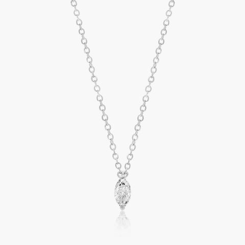 Marquise Cut Lab-Grown Diamond Solitaire Pendant