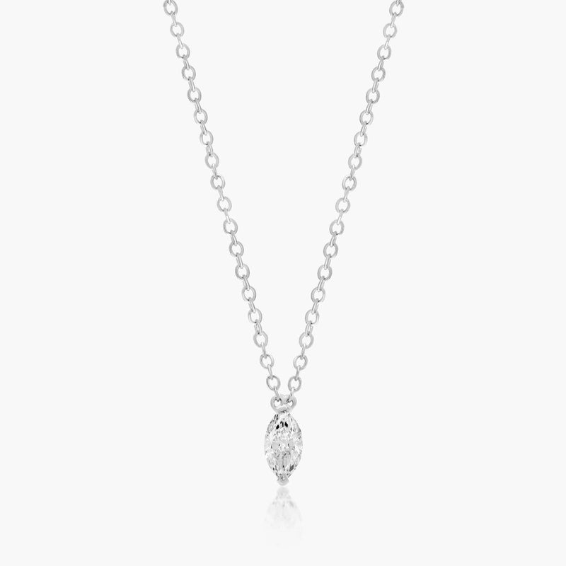 Marquise Cut Lab-Grown Diamond Solitaire Pendant