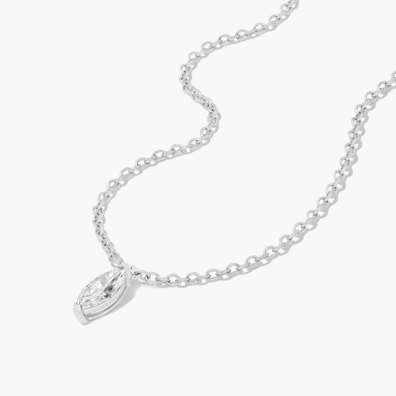 Marquise Cut Lab-Grown Diamond Solitaire Pendant