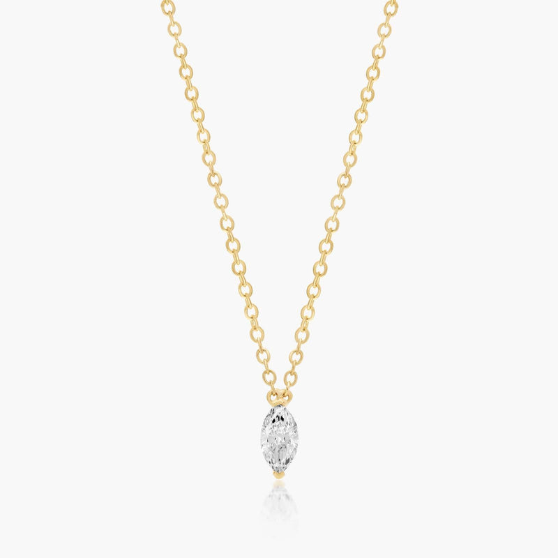 Marquise Cut Lab-Grown Diamond Solitaire Pendant