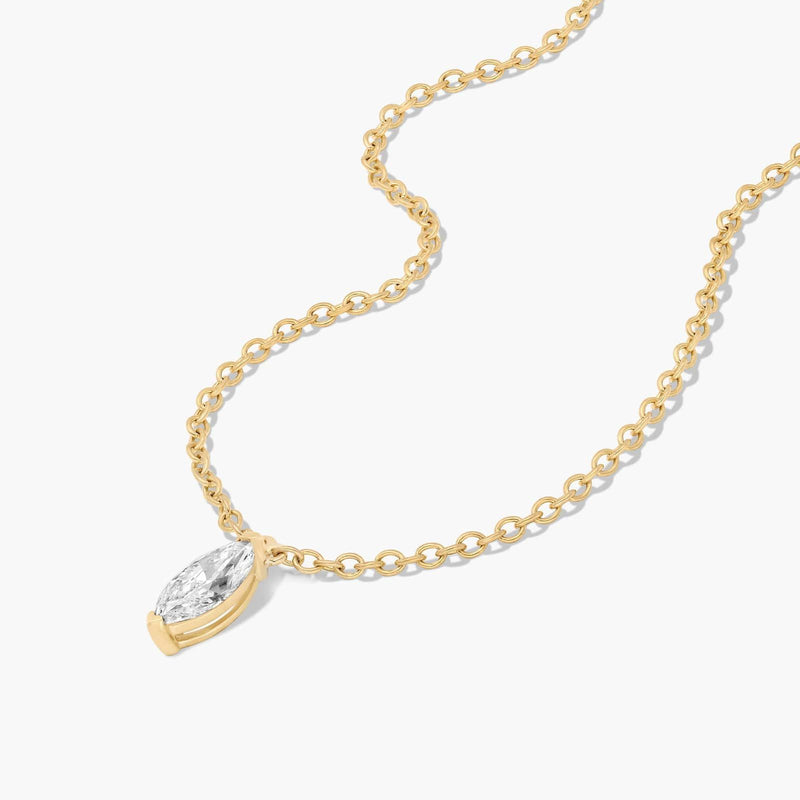 Marquise Cut Lab-Grown Diamond Solitaire Pendant