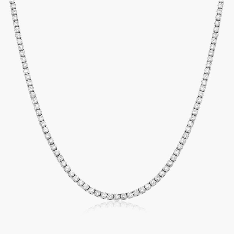 Straight Lab-Grown Diamond Tennis Necklace