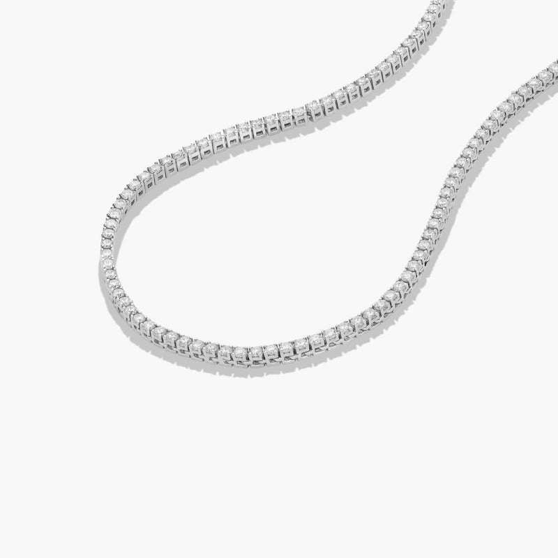 Straight Lab-Grown Diamond Tennis Necklace