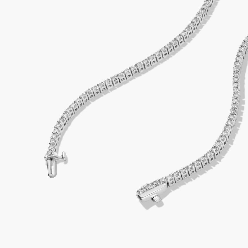 Straight Lab-Grown Diamond Tennis Necklace