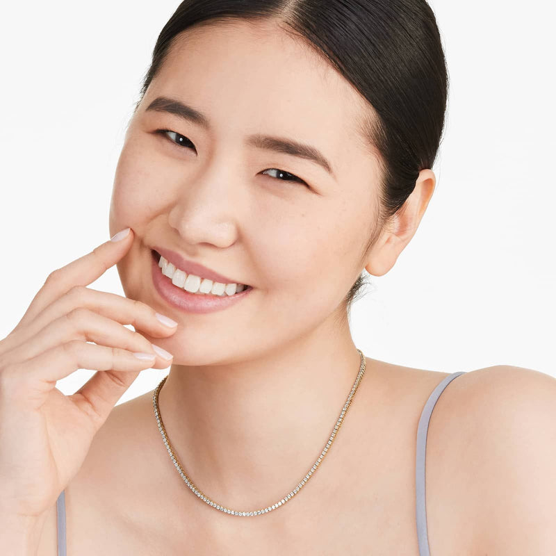 Straight Lab-Grown Diamond Tennis Necklace