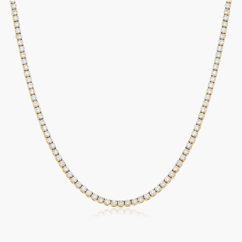 Straight Lab-Grown Diamond Tennis Necklace