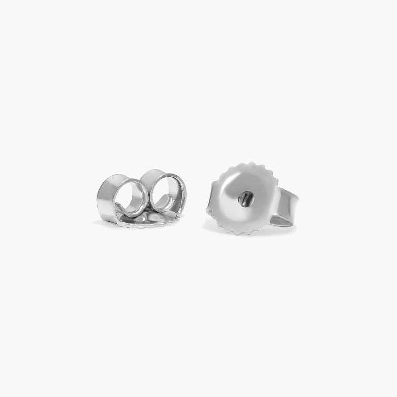 Bezel Diamond Stud Earrings With 0.75 CTW Marquise Cut Diamonds in 14K White Gold