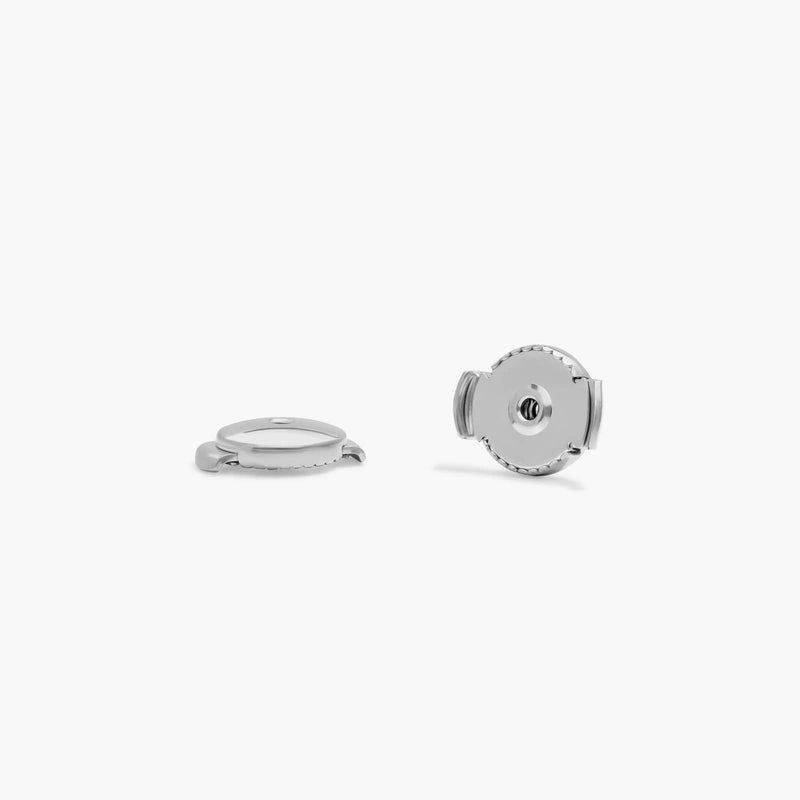 Bezel Stud Earrings With 2 CTW Emerald Cut Lab-Grown Diamonds in 14K White Gold
