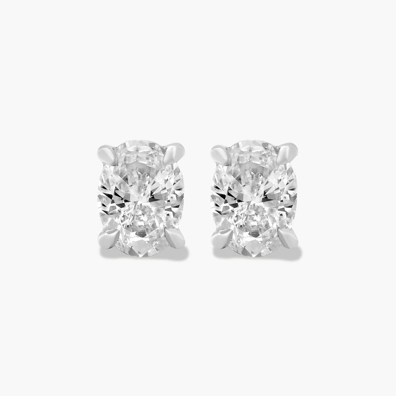 Oval Cut Lab-Grown Diamond Stud Earrings