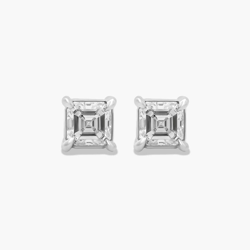 Asscher Cut Lab-Grown Diamond Stud Earrings