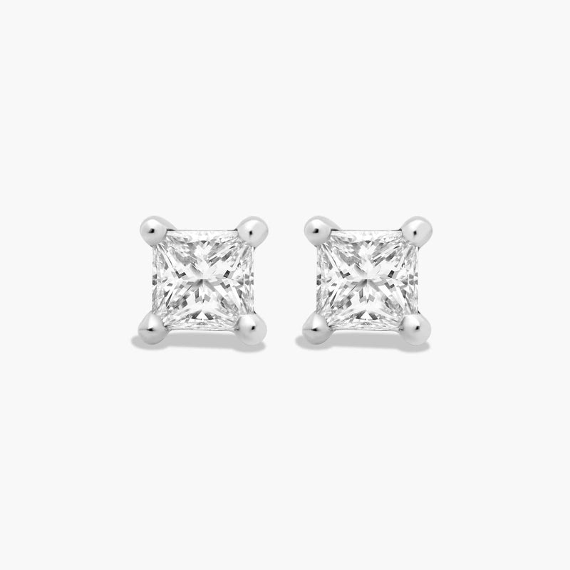 Princess Cut Lab-Grown Diamond Stud Earrings
