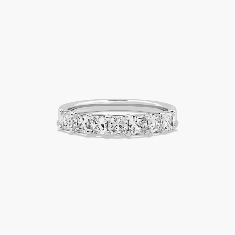 Seven Stone Anniversary Ring With Cushion Cut Lab-Grown Diamonds