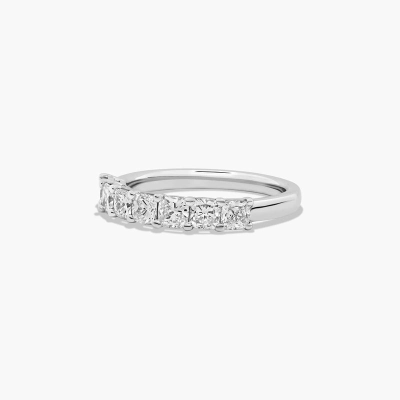 Seven Stone Anniversary Ring With Cushion Cut Lab-Grown Diamonds