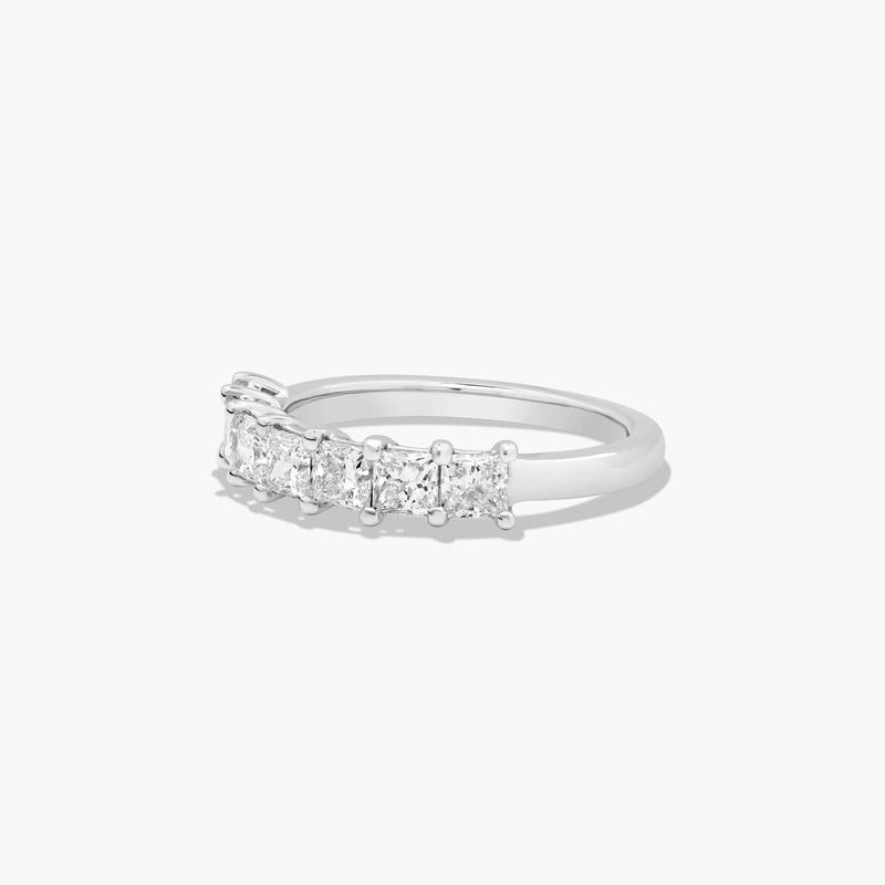 Seven Stone Anniversary Ring With Princess Cut Lab-Grown Diamonds
