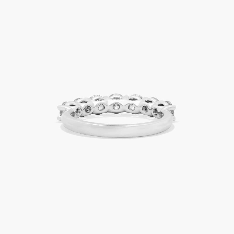 Seven Stone Low Dome Basket Anniversary Ring With Lab-Grown Diamonds