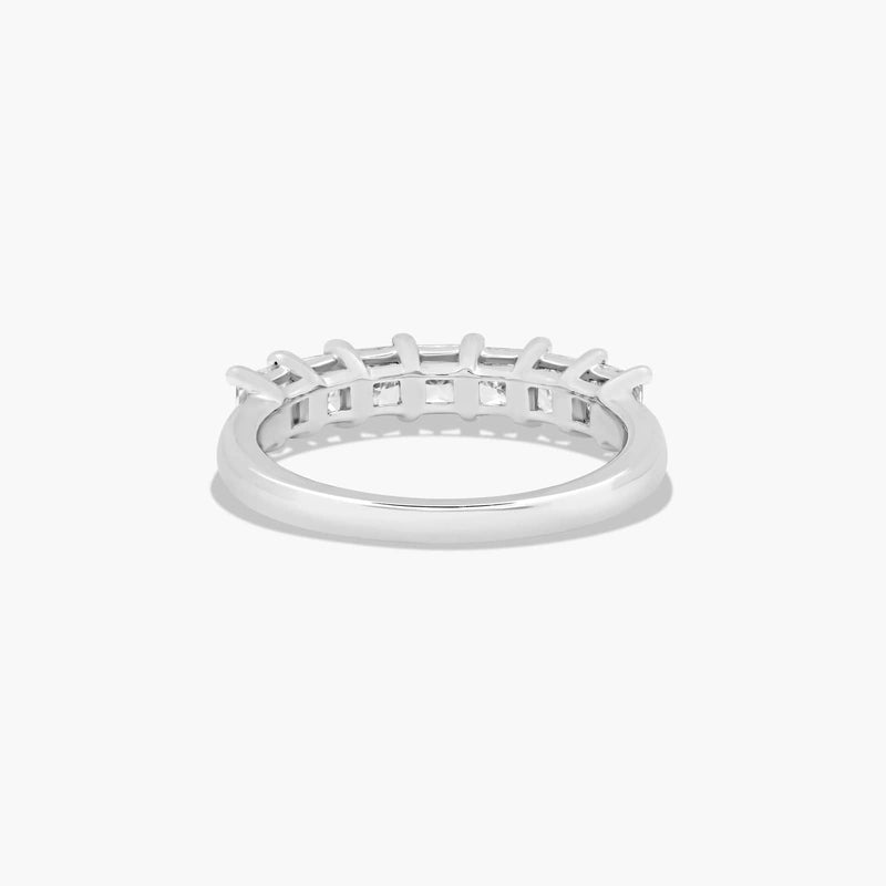 Seven Stone Anniversary Ring With Princess Cut Lab-Grown Diamonds