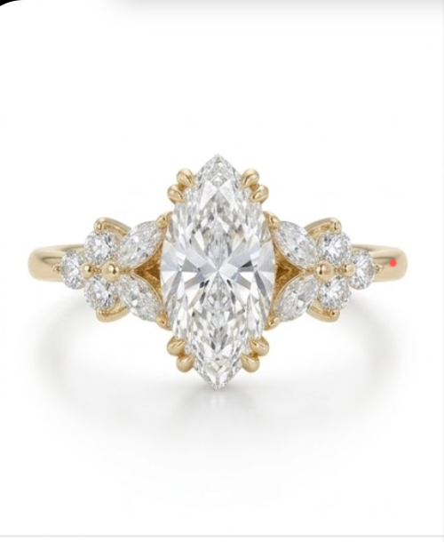 Custom Marquise Ring 3.00ct set in 14kt Gold