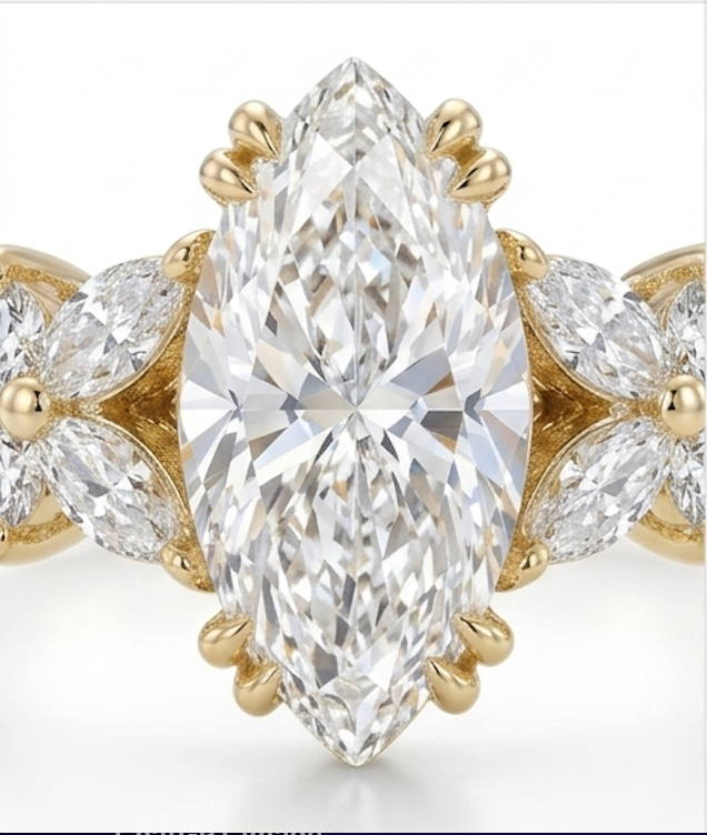 Custom Marquise Ring 3.00ct set in 14kt Gold